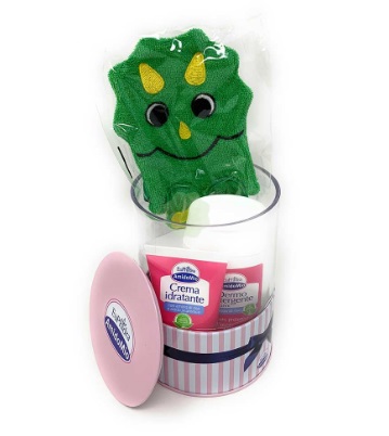 EUPHIDRA AMIDOMIO COFANETTO DINO SPUGNETTA DERMOTERGENTE + CREMA IDRATANTE + SPUGNETTA BAGNO - Farmavicinoate