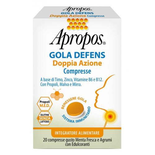 APROPOS GOLA DEFENS DOPPIA AZIONE 20 COMPRESSE - Farmavicinoate