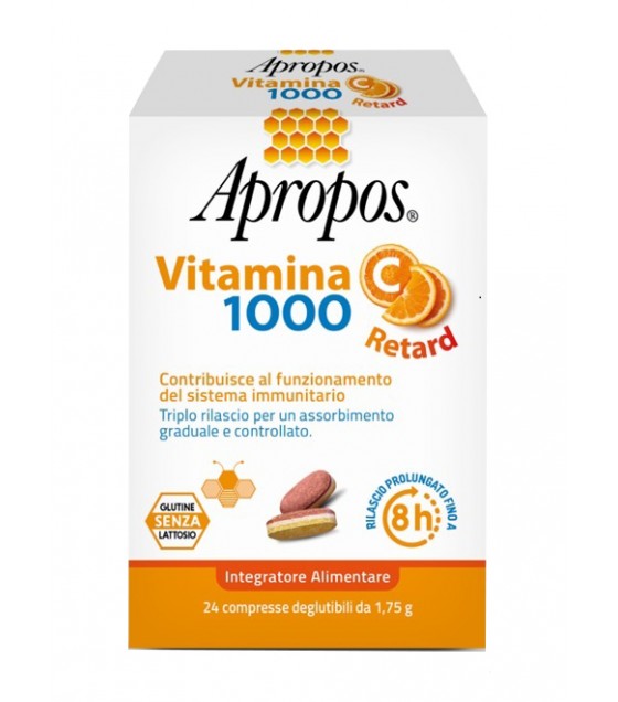 APROPOS VITAMINA C 1000 A RILASCIO PROLUNGATO 24 COMPRESSE DEGLUTIBILI - Farmavicinoate