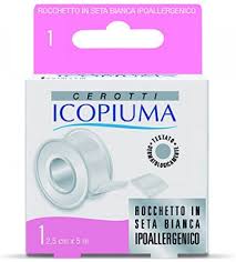 ICOPIUMA CEROTTO IN ROCCHETTO SETA BIANCO IPOALLERGENICO 2,5 CM X 5 M - Farmavicinoate