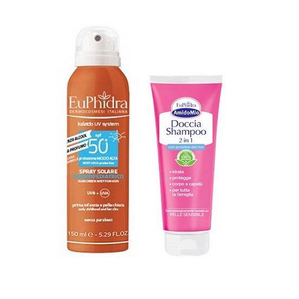 EUPHIDRA UV SYSTEM SPRAY 50+ BAMBINI 150 ML + DOCCIA SHAMPOO 2 IN 1 100 ML - Farmavicinoate