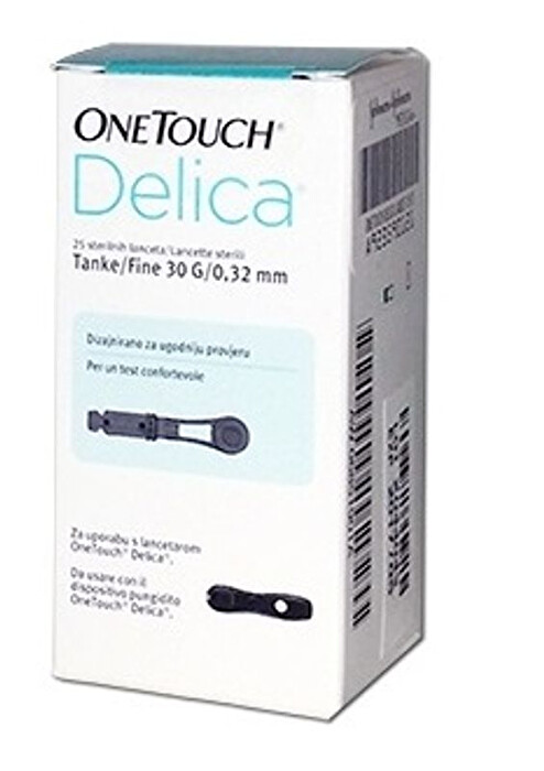 LANCETTE PUNGIDITO ONETOUCH DELICA PLUS 25 PEZZI - Farmavicinoate