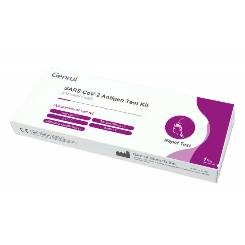 TEST ANTIGENICO RAPIDO COVID-19 GENRUI AUTODIAGNOSTICO DETERMINAZIONE QUALITATIVA ANTIGENI SARS-COV-2 IN TAMPONI NASALI MEDIANTE IMMUNOCROMATOGRAFIA - Farmavicinoate