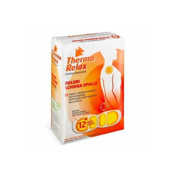 THERMORELAX CEROTTO AUTORISCALDANTE DOLORE SCHIENA/SPALLE 3 PEZZI - Farmavicinoate