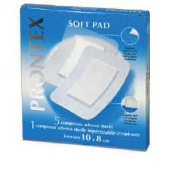 GARZA COMPRESSA PRONTEX SOFT PAD 10X8 CM 6 PEZZI (5 TNT + 1 IMPERMEABILE AQUA PAD) - Farmavicinoate