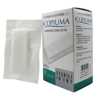 ICOPIUMA GARZA COMPRESSA IN TESSUTO NON TESSUTO ADESIVA 18X40 CM 12 PEZZI - Farmavicinoate