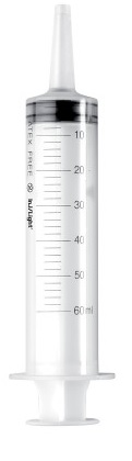 SIRINGA STERILE MONOUSO 60ML CONO CATETERE CENTRALE INJ-LIGHT SENZA AGO 1 PEZZO - Farmavicinoate