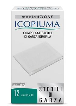 ICOPIUMA GARZA COMPRESSA IDROFILA 36X40CM 12 PEZZI - Farmavicinoate