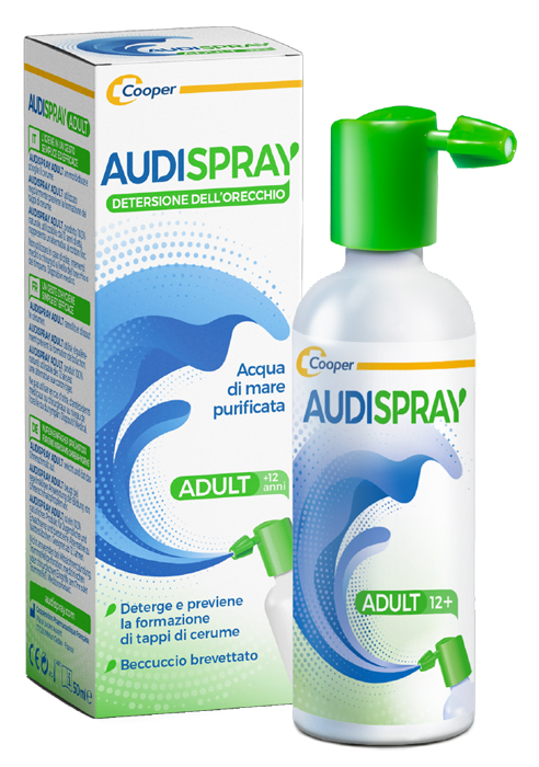 AUDISPRAY ADULT SOLUZIONE DI ACQUA DI MARE IPERTONICA SPRAY SENZA GAS DETERSIONE ORECCHIO 50 ML - Farmavicinoate