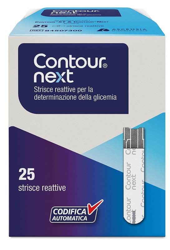 STRISCE MISURAZIONE GLICEMIA CONTOUR NEXT 25 PEZZI - Farmavicinoate