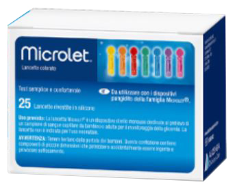 LANCETTE PUNGIDITO PER DISPOSITIVO MICROLET 25 PEZZI - Farmavicinoate