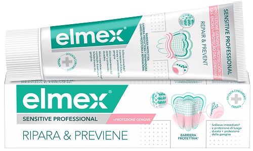 DENTIFRICIO ELMEX SENSITIVE RIPARA & PREVIENE 75 ML - Farmavicinoate