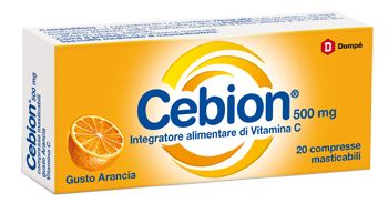 CEBION MASTICABILE ARANCIA VITAMINA C 500 MG 20 COMPRESSE - Farmavicinoate