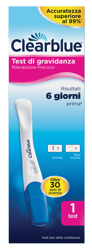 TEST DI GRAVIDANZA CLEARBLUE RILEVAZIONE PRECOCE 1 PEZZO - Farmavicinoate