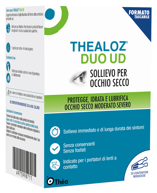 GOCCE OCULARI THEALOZ DUO UD 30 CONTENITORI MONODOSE 0,4 ML - Farmavicinoate