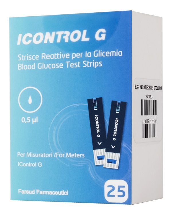 STRISCE MISURAZIONE GLICEMIA ICONTROL G 25 PEZZI - Farmavicinoate