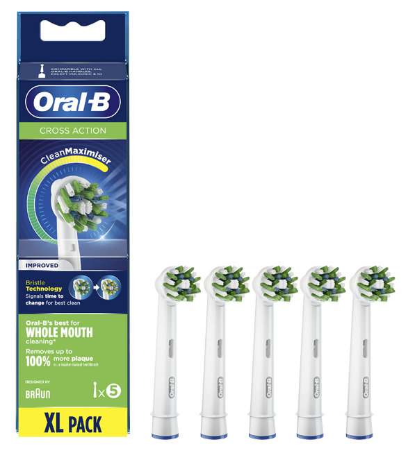ORALB CROSS ACTION EB50 TESTINE PER SPAZZOLINO ELETTRICO 5 PEZZI - Farmavicinoate