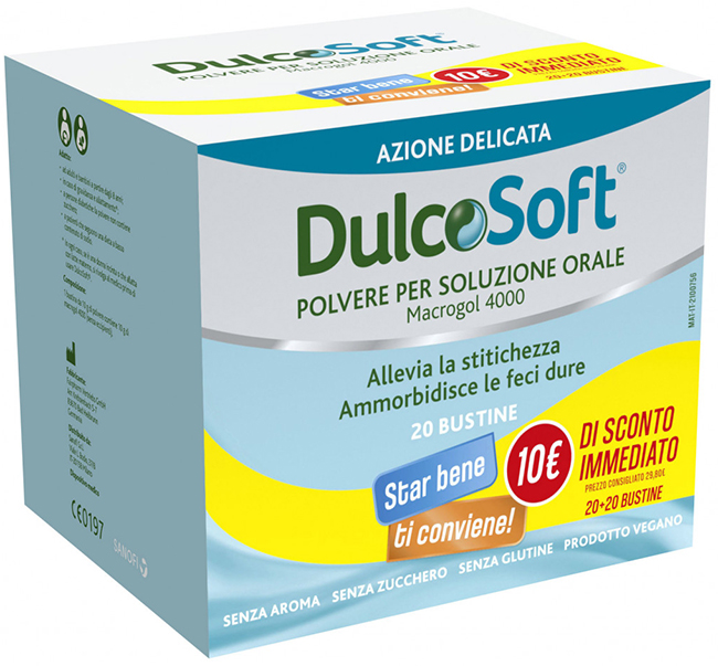DULCOSOFT 20 BUSTINE BIPACK 1+1 - Farmavicinoate