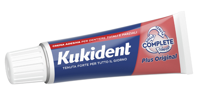 KUKIDENT PLUS ORIGINAL CREMA ADESIVA DENTIERE 40 G - Farmavicinoate