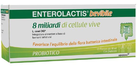ENTEROLACTIS BEVIBILE 12 FLACONCINI X 10 ML - Farmavicinoate