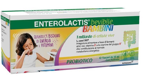 ENTEROLACTIS BAMBINI BEVIBILE 12 FLACONI DA 10 ML - Farmavicinoate